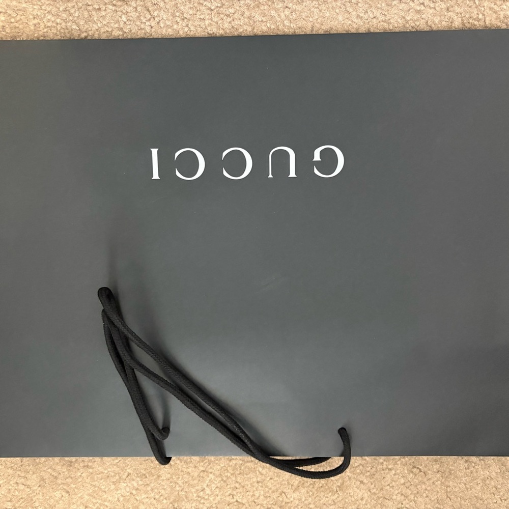Gucci Gray Shopping Bag